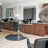 Senior residents can enjoy a haircut in the comfort of their home