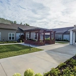 Clear Creek Senior Memory Care in Fayetteville, AR rear exterior patio gazebo