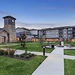 Outdoor space of the Lodge at Pine Creek Senior Living