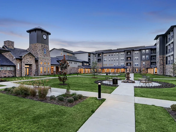 Outdoor space of the Lodge at Pine Creek Senior Living