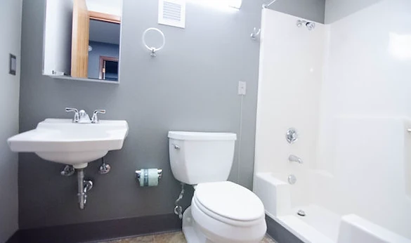 Ligutti Tower independent senior living apartment bathroom