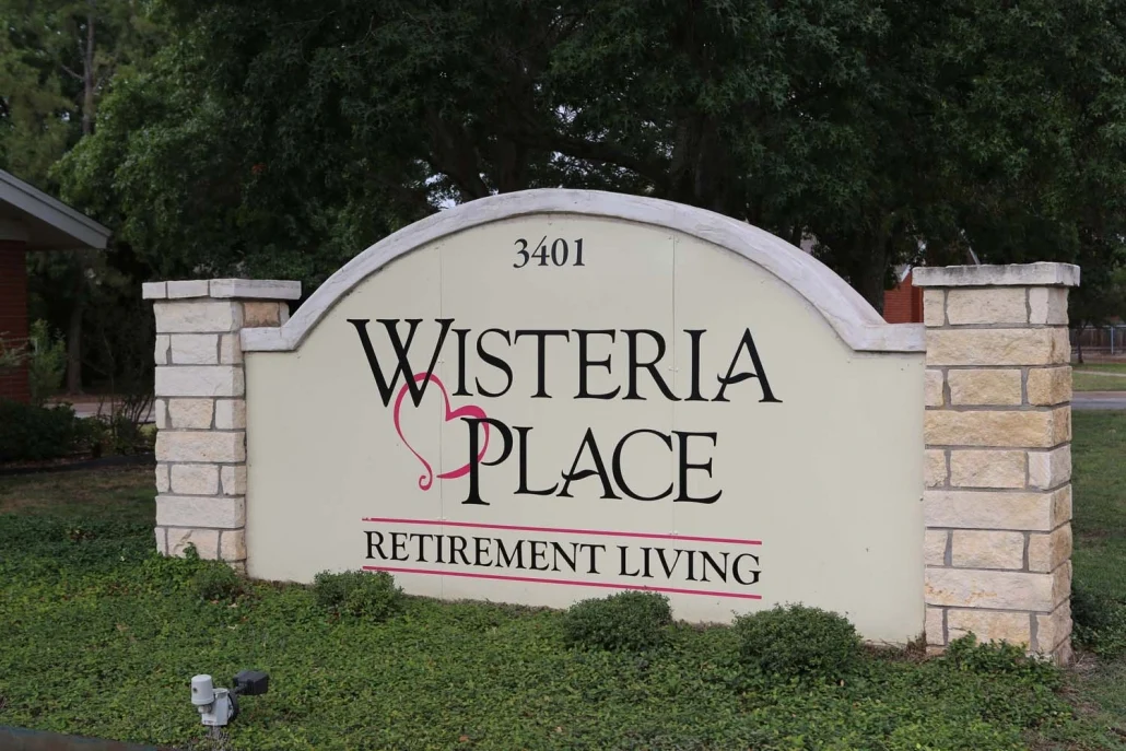 Wisteria Place Assisted Living & Memory Care, assisted living and memory care in Abilene, TX, community sign