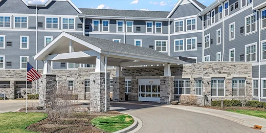 Alto Wheaton, senior living community offering assisted living, memory care, and respite care in Wheaton, IL, front entrance