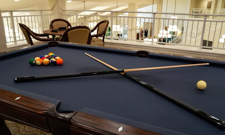 Camellia Gardens Gracious Retirement Living Hawthorn Senior Independent Living in Maynard, Massachusetts billiards table