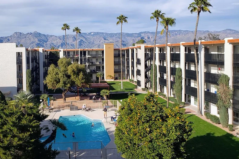 View of the Catalina Mountains from the 4th floor