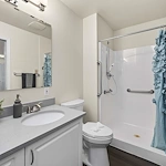 Chateau Pacific Lynnwood, WA, apartment bathroom
