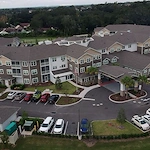 Osprey Heights Gracious Retirement Living Hawthorn Senior Independent Living in Valrico, Florida exterior drone view