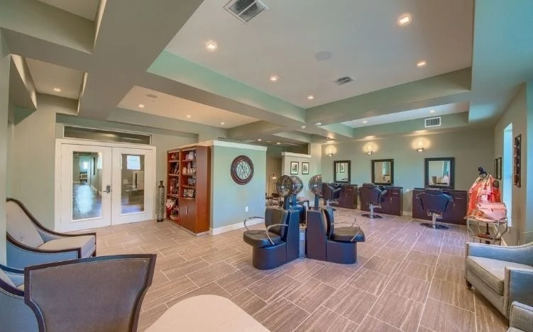 Beauty salon at Verena at Leander Senior Living 