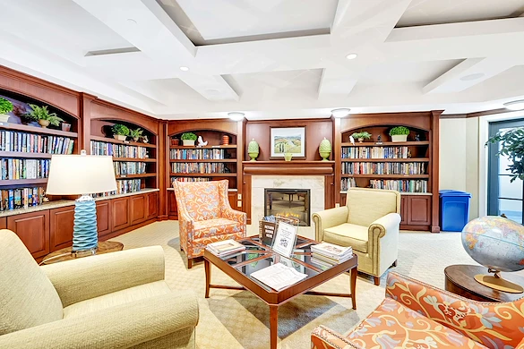 Allegro Boynton Beach, senior living community offering independent living, assisted living, memory care, and respite care in Boynton Beach, FL, library