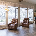 Legato Living Residential Memory Care at Eastridge senior living community offering assisted living, memory care, adult day services, and respite care in Omaha, NE, community living room