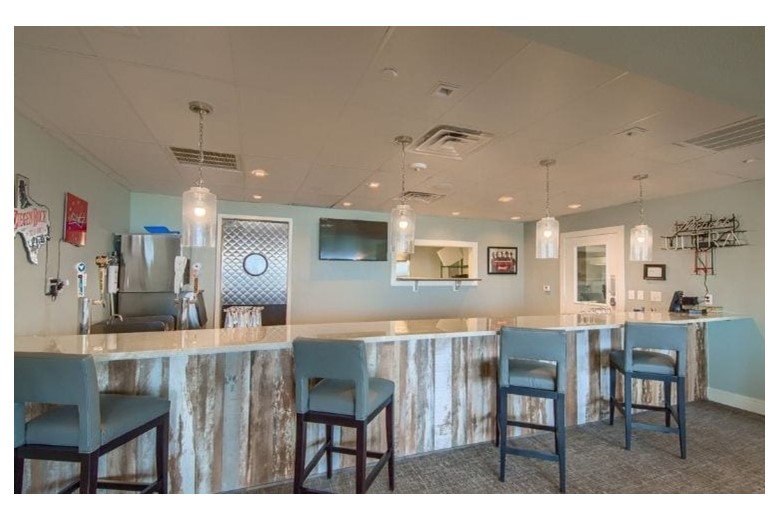 Bar/lounge area at Verena at Leander Senior Living