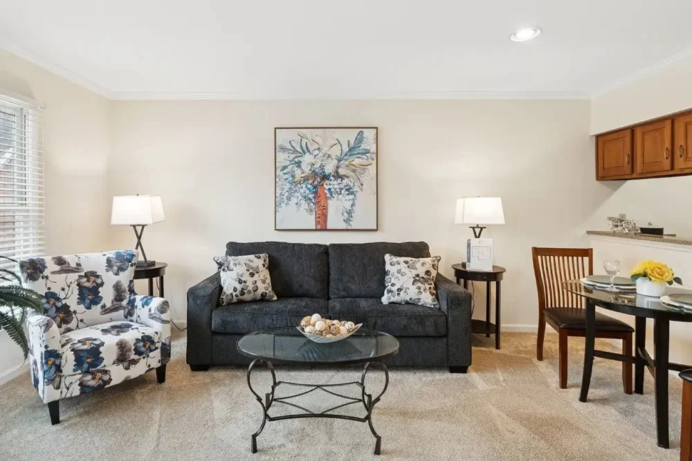 The Forum at The Crossing apartment living room