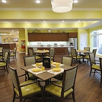 Allegro Winter Park senior living offering independent living, assisted living, memory care, and respite care in Winter Park, FL, causal dining room