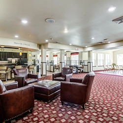 Alexis Estates Gracious Retirement Living by Hawthorn Senior Living, independent living in Allen, TX, common area with  seating