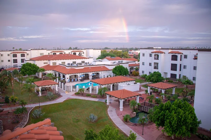 Beautiful views and rainbow at Fellowship Square Mesa