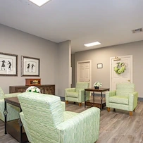 Assisted living and memory care at Bridgewater Memory Care in Granbury, TX, common sitting area