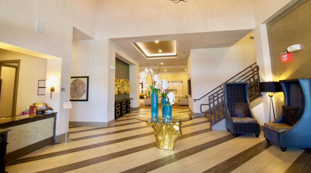 Watermere at Frisco senior living community offering active adult living and independent living in Frisco, TX, lobby area