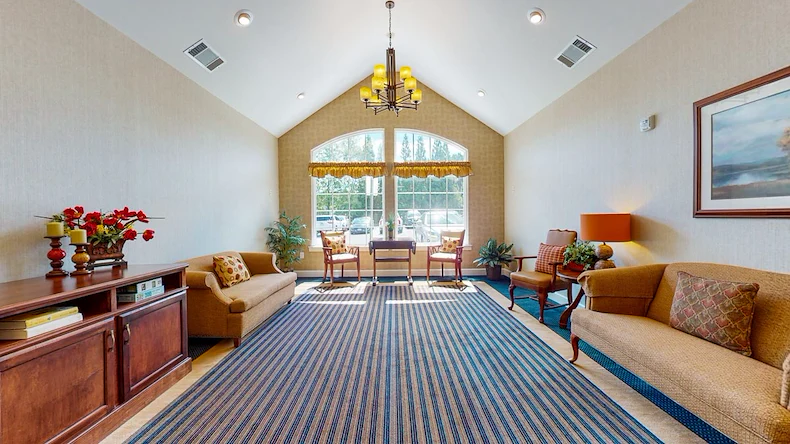 Lounge area of Gaines Park Senior Living
