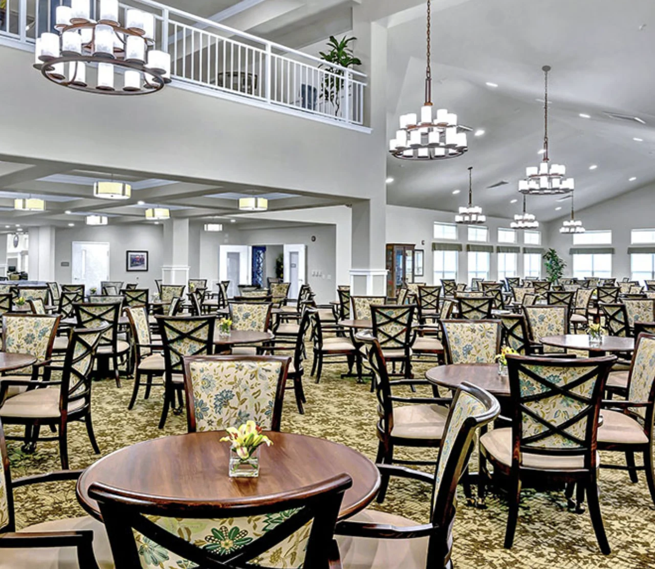 Riverwalk Estates Gracious Retirement Living Hawthorn Senior Independent Living in Kennewick, Washington AI-generated community dining room