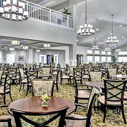Riverwalk Estates Gracious Retirement Living Hawthorn Senior Independent Living in Kennewick, Washington AI-generated community dining room