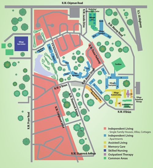 John Knox Village Continuing Care Retirement Community (CCRC) Map