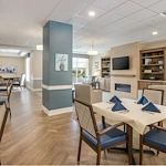 Cascade Creek Memory Care dining and media room