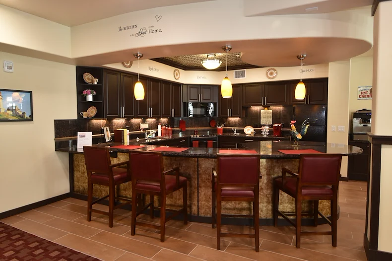 Ashton Gardens Gracious Retirement Living Hawthorn Senior Living Community in Portland, Maine kitchen