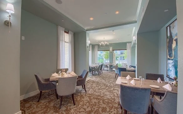 Dining area at Verena at Leander Senior Living