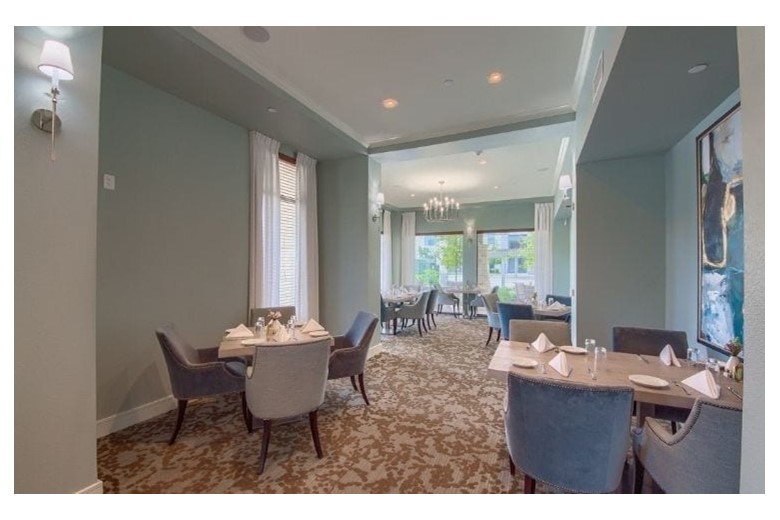 Dining area at Verena at Leander Senior Living