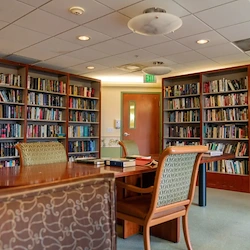 Lenox on the Lake senior living community offering assisted living and memory care in Lauderhill, FL, library