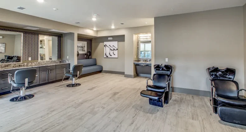Watermere at Woodland Lakes senior living community offering active adult living and independent living in Conroe, TX, beauty salon