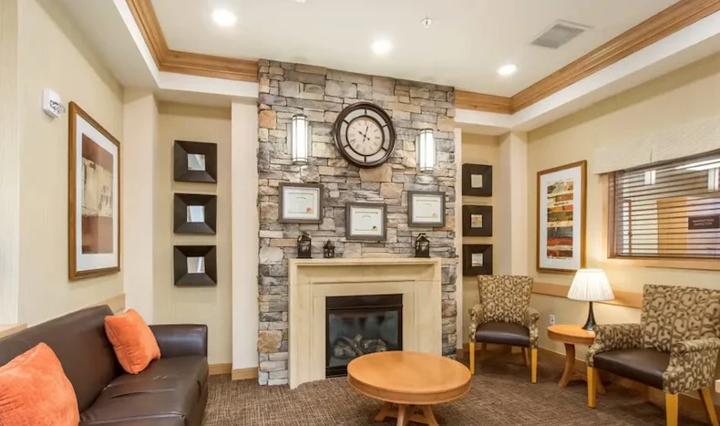 Chelsea Place Memory Care fireplace