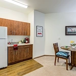 Alexis Estates Gracious Retirement Living by Hawthorn Senior Living, independent living in Allen, TX, apartment equipped with a kitchenette