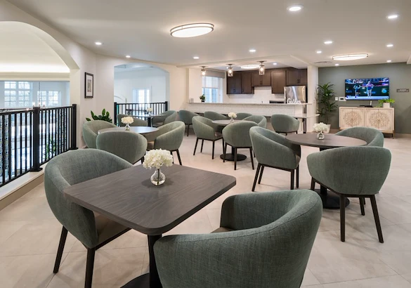 Charter Senior Living of Brookfield gathering tables