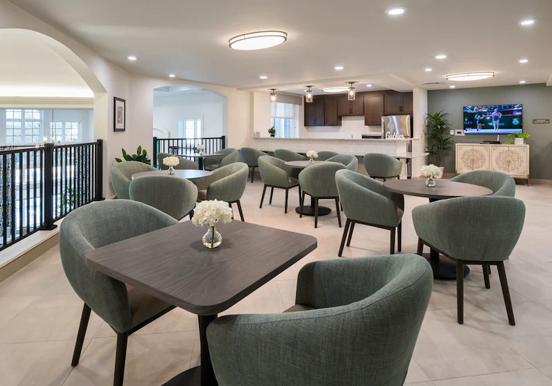 Charter Senior Living of Brookfield gathering tables