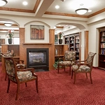 Cypress Springs Gracious Retirement Living Hawthorn Senior Independent Living in Lakewood Ranch, Florida fireplace