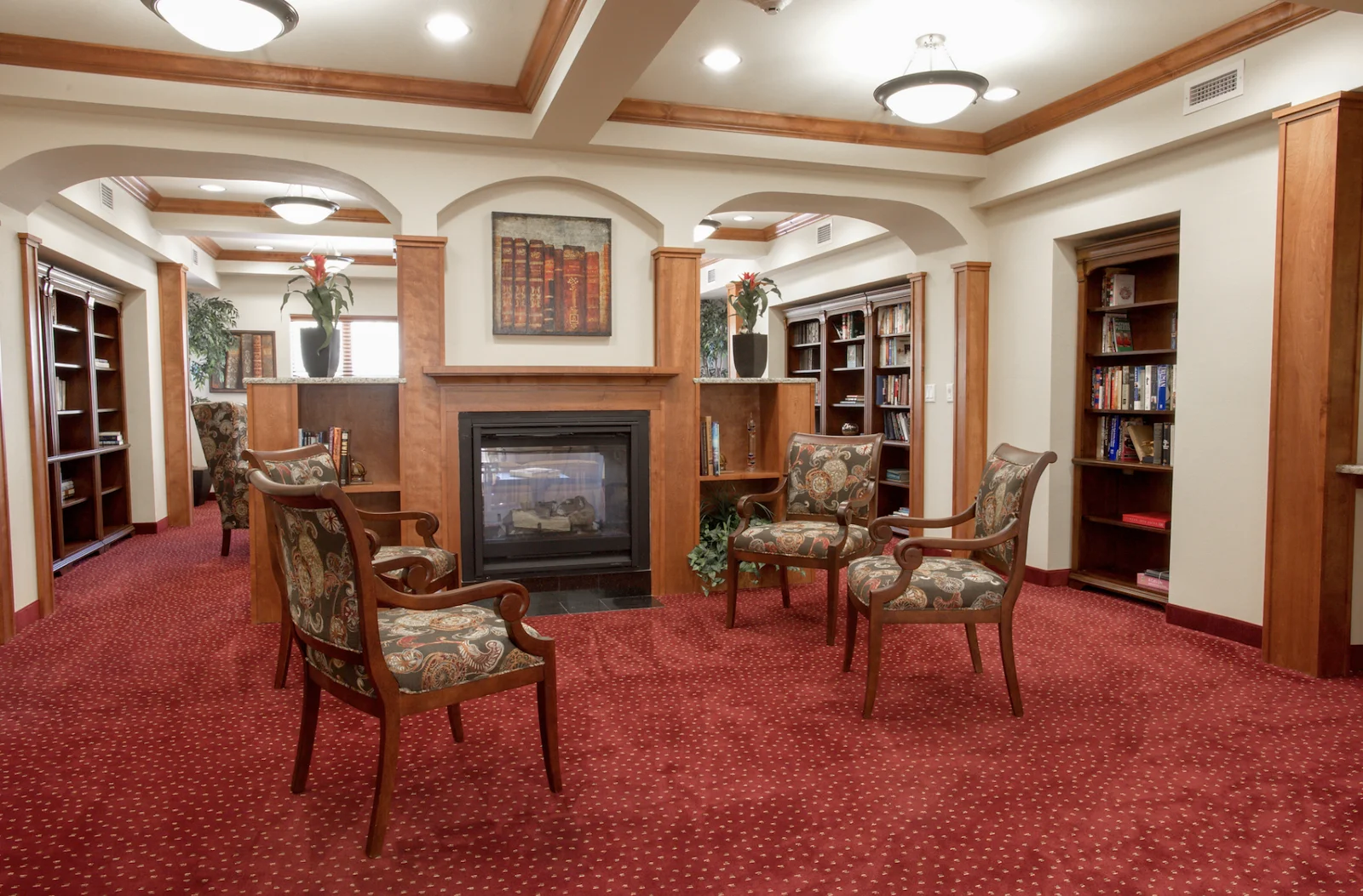 Cypress Springs Gracious Retirement Living Hawthorn Senior Independent Living in Lakewood Ranch, Florida fireplace