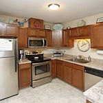 Willoughby Hills Senior Apartments community offering active adult living and independent living in Willoughby Hills, OH, apartment kitchen with stainless steel appliances