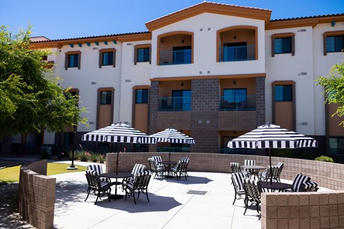 One of many patios