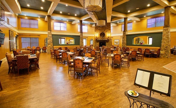 Active adult living and independent living at Watercrest at Mansfield in Mansfield, TX, spacious dining room