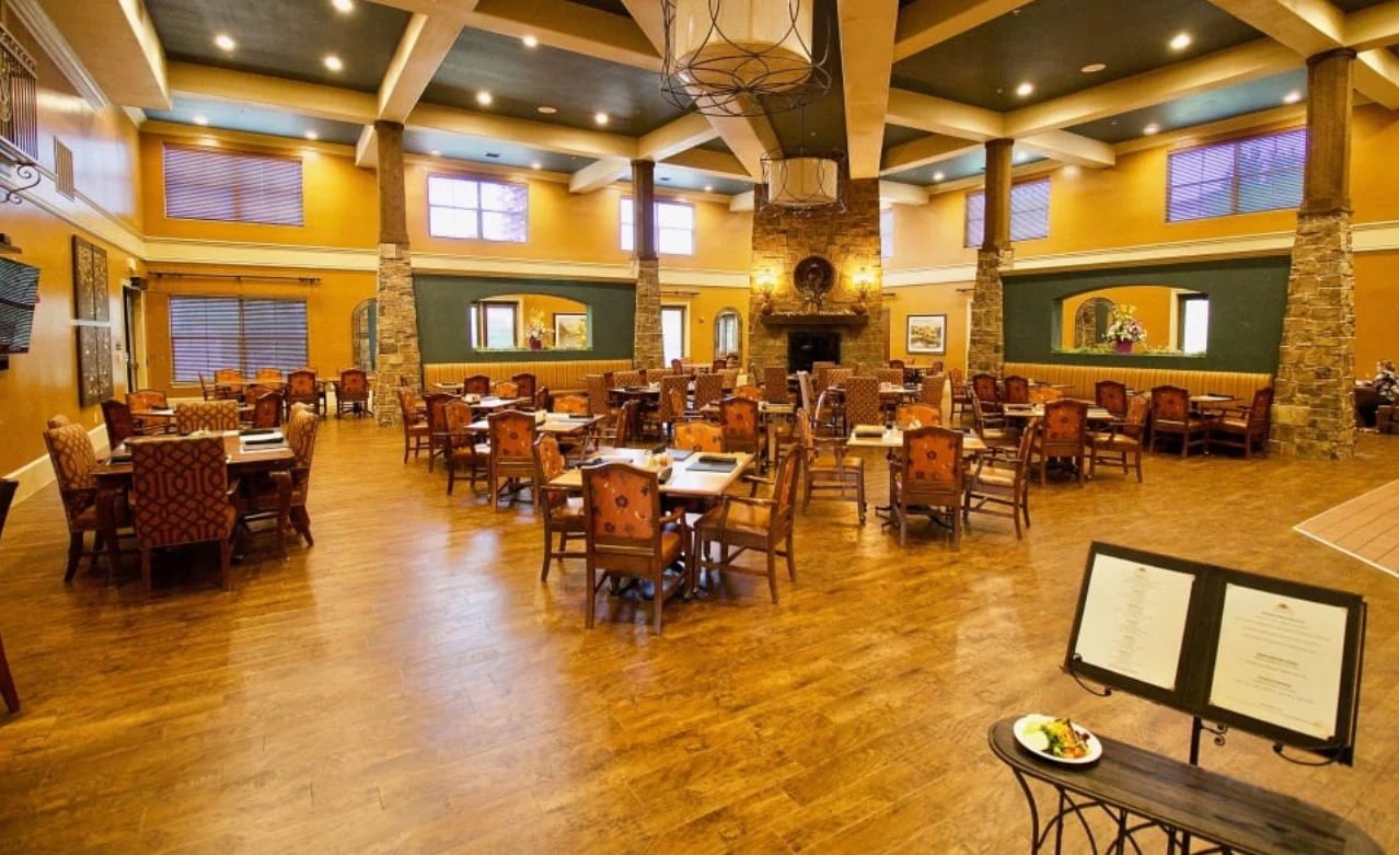 Active adult living and independent living at Watercrest at Mansfield in Mansfield, TX, spacious dining room