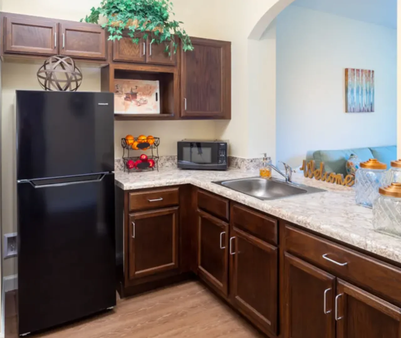 Roanoke senior living kitchen space