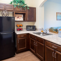 Roanoke senior living kitchen space