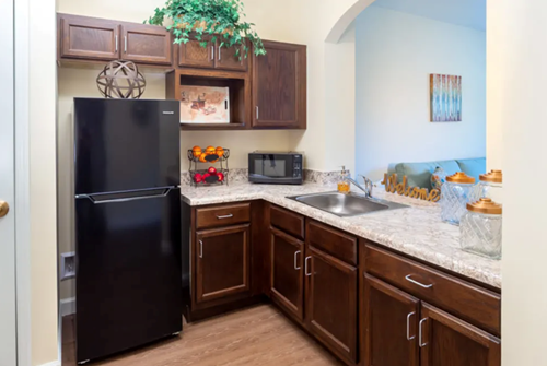 Roanoke senior living kitchen space