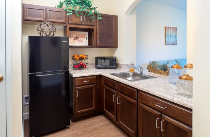 Roanoke senior living kitchen space