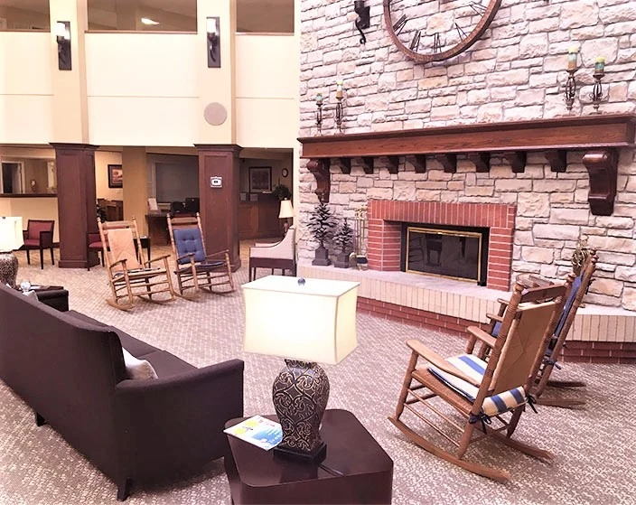 Ascension Living Via Christi Village Georgetown Senior Independent Living in Wichita, Kansas fireplace