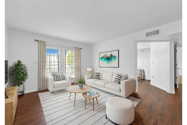 Sage Independence, Independent Living in Des Moines, IA newly renovated furnished apartment living room