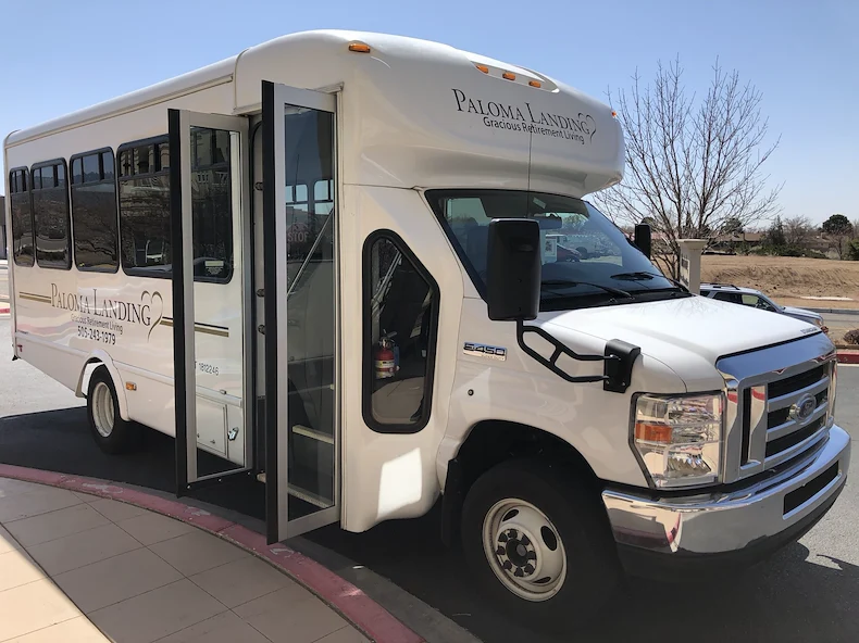 Paloma Landing Retirement Community Hawthorn Senior Independent Living in Albuquerque, New Mexico transportation bus