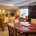 Charter Senior Living of Dedham in Dedham, MA, area for games and socializing