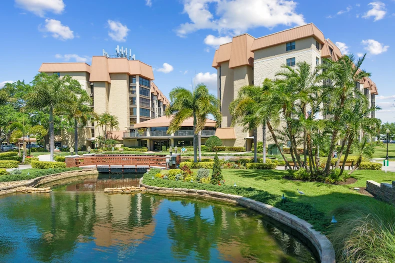 Walk among the beautiful landscaping that you don't have to care for!